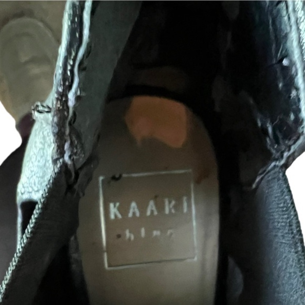 Kaari Blue Womens Ankle Booties Metallic Pewter Open Toe Cutout Block Heel 8.5 - Picture 6 of 8